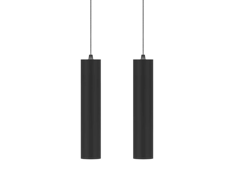 Dekorativ hänglampa i vit eller svart aluminium, 2 delar - Rebolla Viadurini