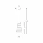 Design Hängande lampa gjord av Italien Tillverkad i Italien - Cervino Aldo Bernardi Viadurini