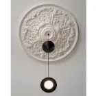 Design upphängd lampa i vit gips och svart aluminium 2 koner - Tesera Viadurini