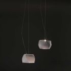 Designhängslampa i metall och vit harts Tillverkad i Italien - Peking Viadurini