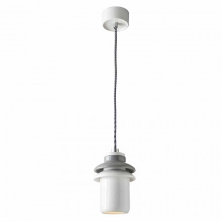 Upphängd lampa av modern design i keramik gjord i Italien Asien Viadurini