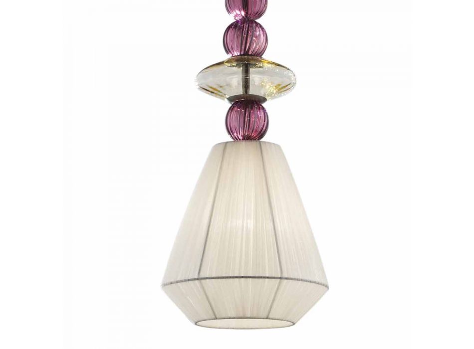 Handgjord hängande lampa i Venedigglas, tillverkad i Italien - Amilia Viadurini