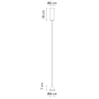 Upphängd Lampa Svart Aluminium Trådkon Liten Minimal Design - Mercado Viadurini