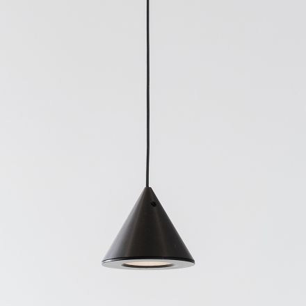 Upphängd Lampa Svart Aluminium Trådkon Liten Minimal Design - Mercado Viadurini