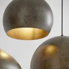 Hängande lampa i ståldiameter 300 eller 400 mm - Materia Aldo Bernardi Viadurini