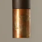 Hängande lampa i keramik och koppar handgjord i Italien - Toscot Match Viadurini