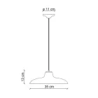 Upphängd lampa i svart keramik och järn Industriell vintagedesign - Bew Viadurini