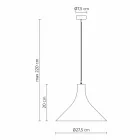 Hängande lampa i antracit stengods och vit inredning modern design - Edmondo Viadurini