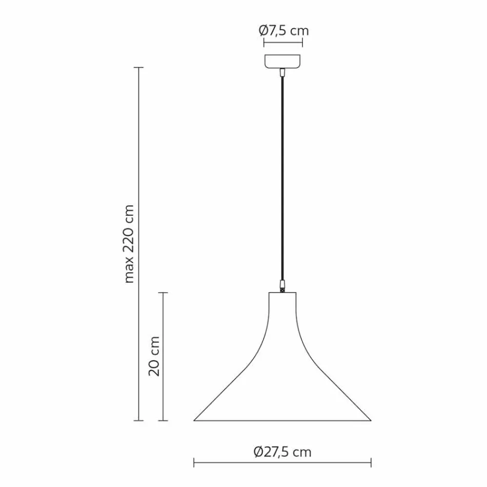 Hängande lampa i antracit stengods och vit inredning modern design - Edmondo Viadurini