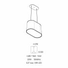 Hängande metalllampa med nät- eller linneskärm Tillverkad i Italien - Jump Viadurini