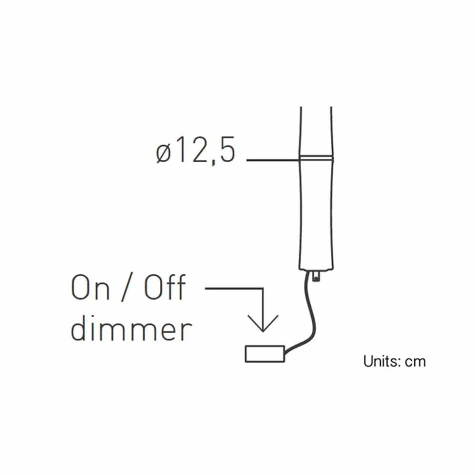 Hängande lampa i vit polyeten och metall tillverkad i Italien - Asturien Viadurini