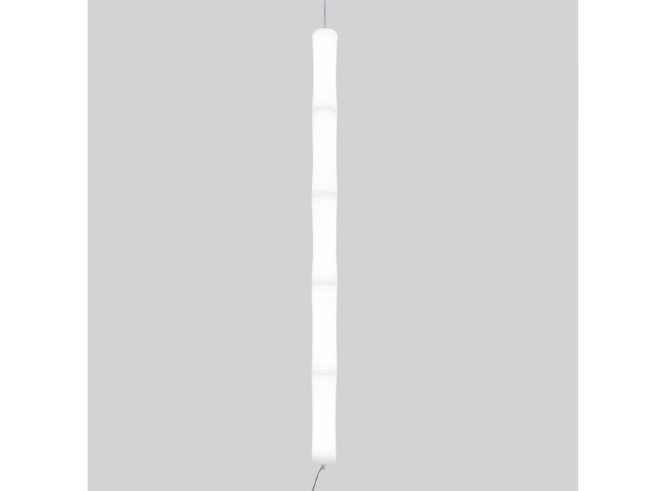 Hängande lampa i vit polyeten och metall tillverkad i Italien - Asturien Viadurini