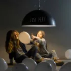 Hänglampa i harts In-es.artdesign Half Moon Modern svart tavla Viadurini