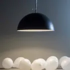 Hänglampa i harts In-es.artdesign Half Moon Modern svart tavla Viadurini