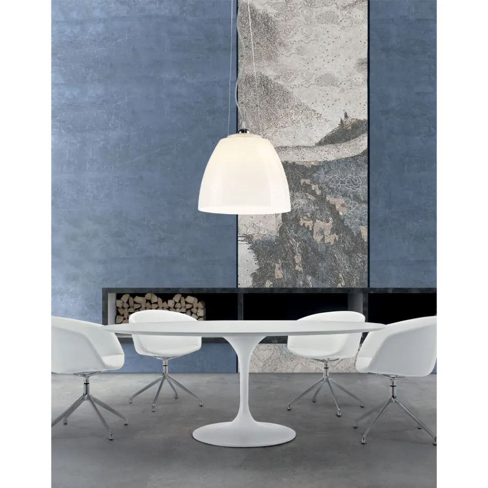 Handblåst venetiansk hänglampa i glas - Flora Viadurini