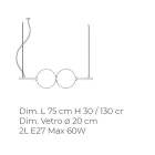 Hänglampa i handblåst venetianskt glas - Jupiter Viadurini