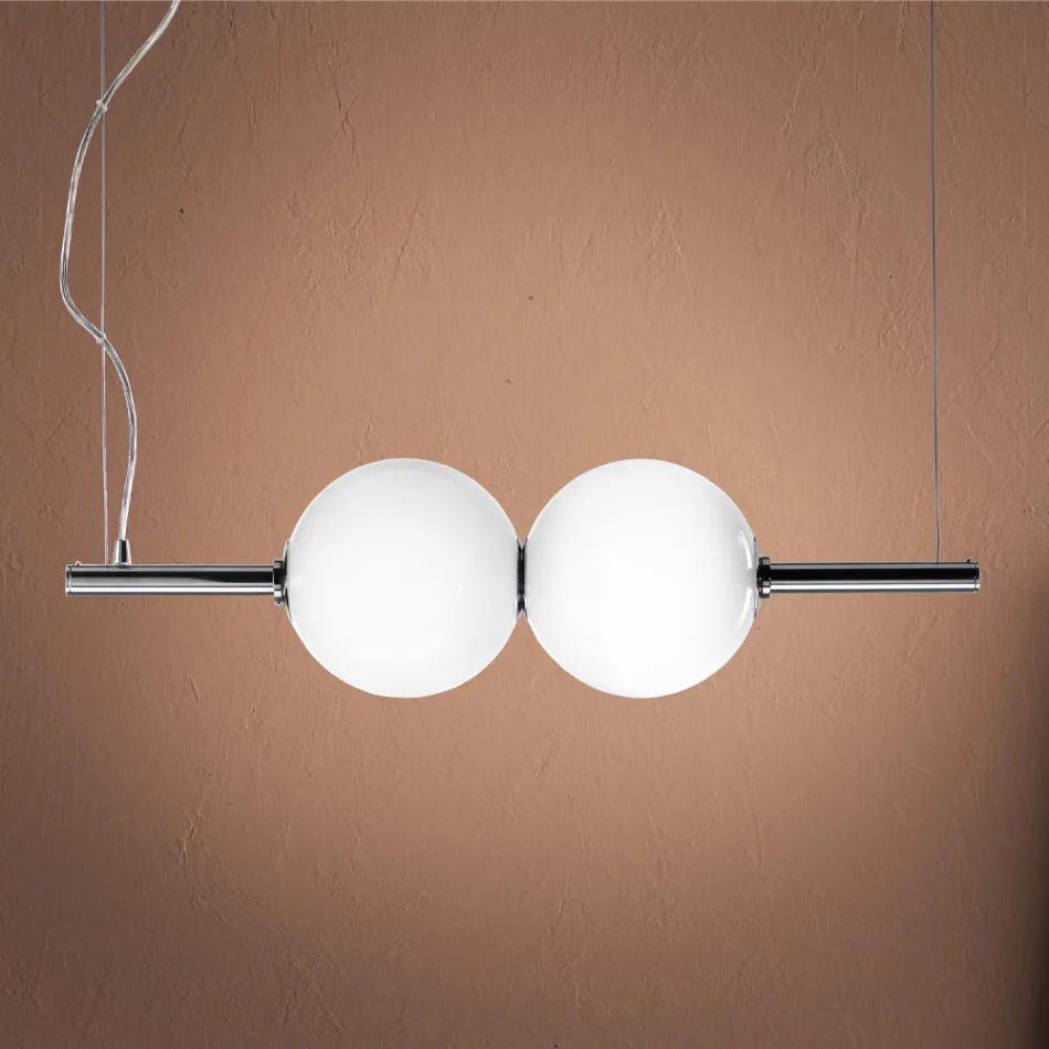 Hänglampa i handblåst venetianskt glas - Jupiter Viadurini