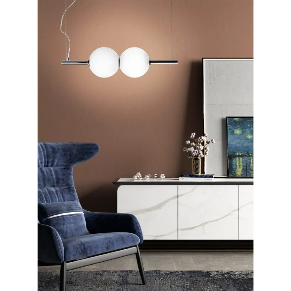 Hänglampa i handblåst venetianskt glas - Jupiter Viadurini