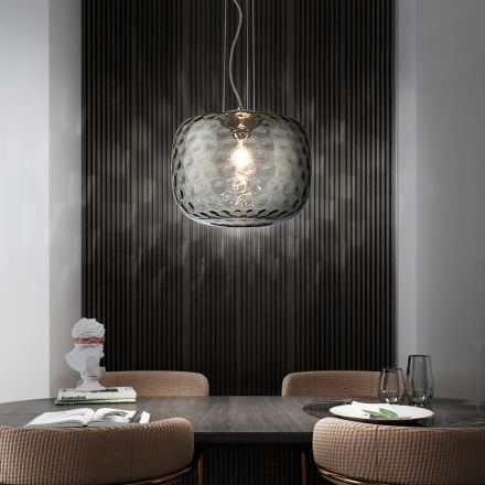 Handgjord venetiansk hänglampa i blåst glas - Cloe Balloton Viadurini