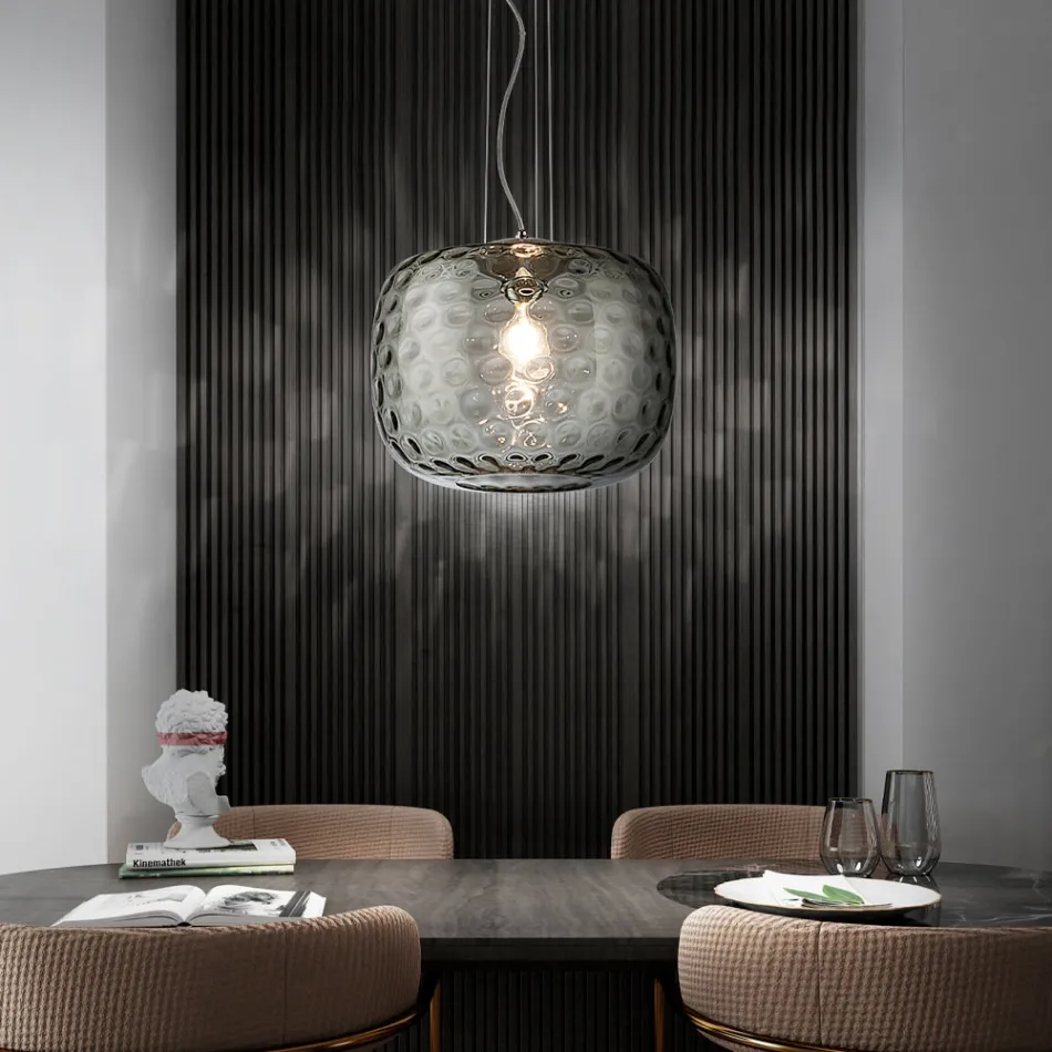 Handgjord venetiansk hänglampa i blåst glas - Cloe Balloton Viadurini