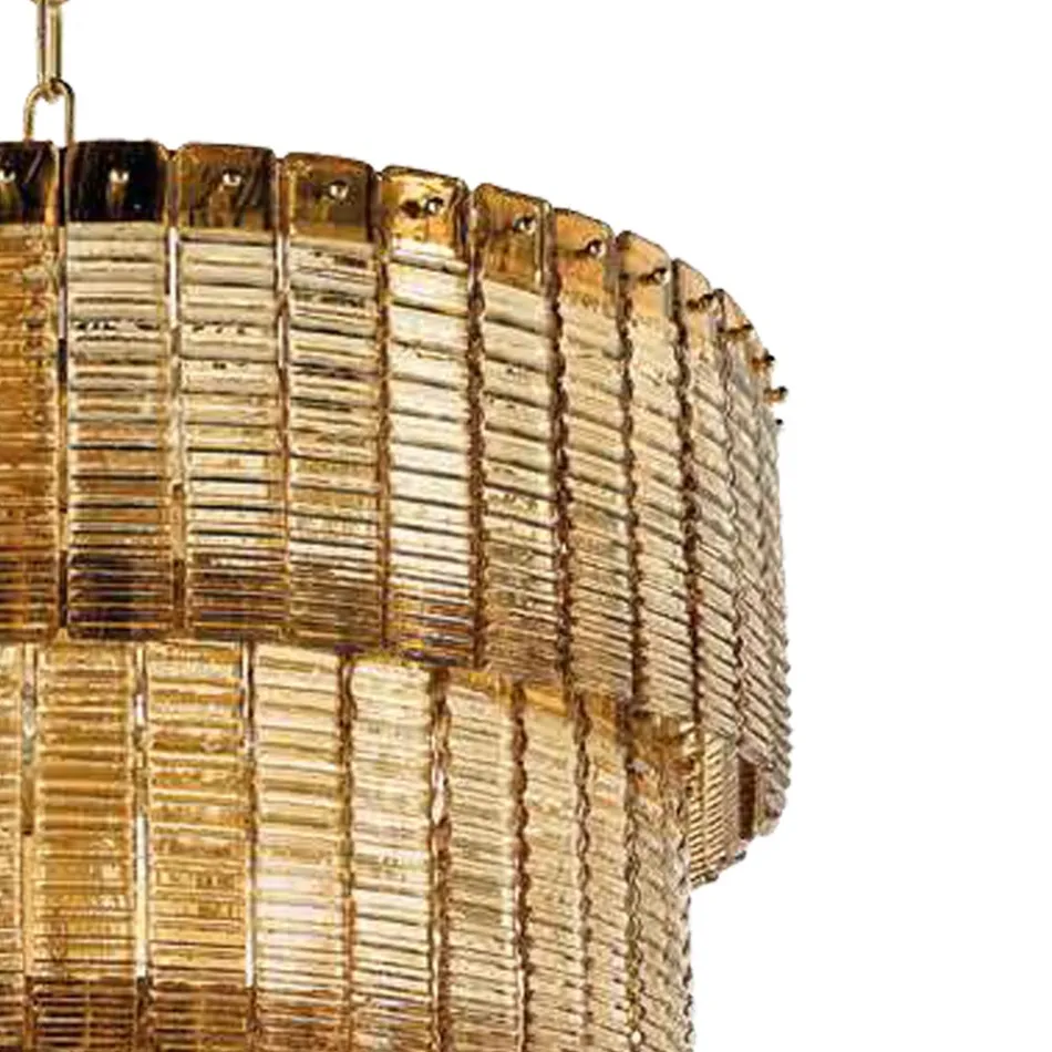 Modern upphängd lampa i lyxigt handgjort glas tillverkat i Italien - Valadier Viadurini