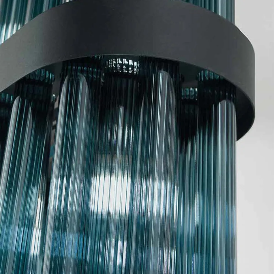 Modern upphängd lampa i lyxigt blåst glas tillverkad i Italien - Maesta Viadurini