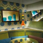 Multicolor hängande lampa Slide Otello Hängande aluminium tillverkad i Italien Viadurini