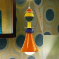 Modern mångfärgad hängande lampa Slide Otello Hängande, tillverkad i Italien