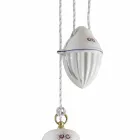 Handgjord keramisk upphängd lampa i keramik och järn - Rom Viadurini