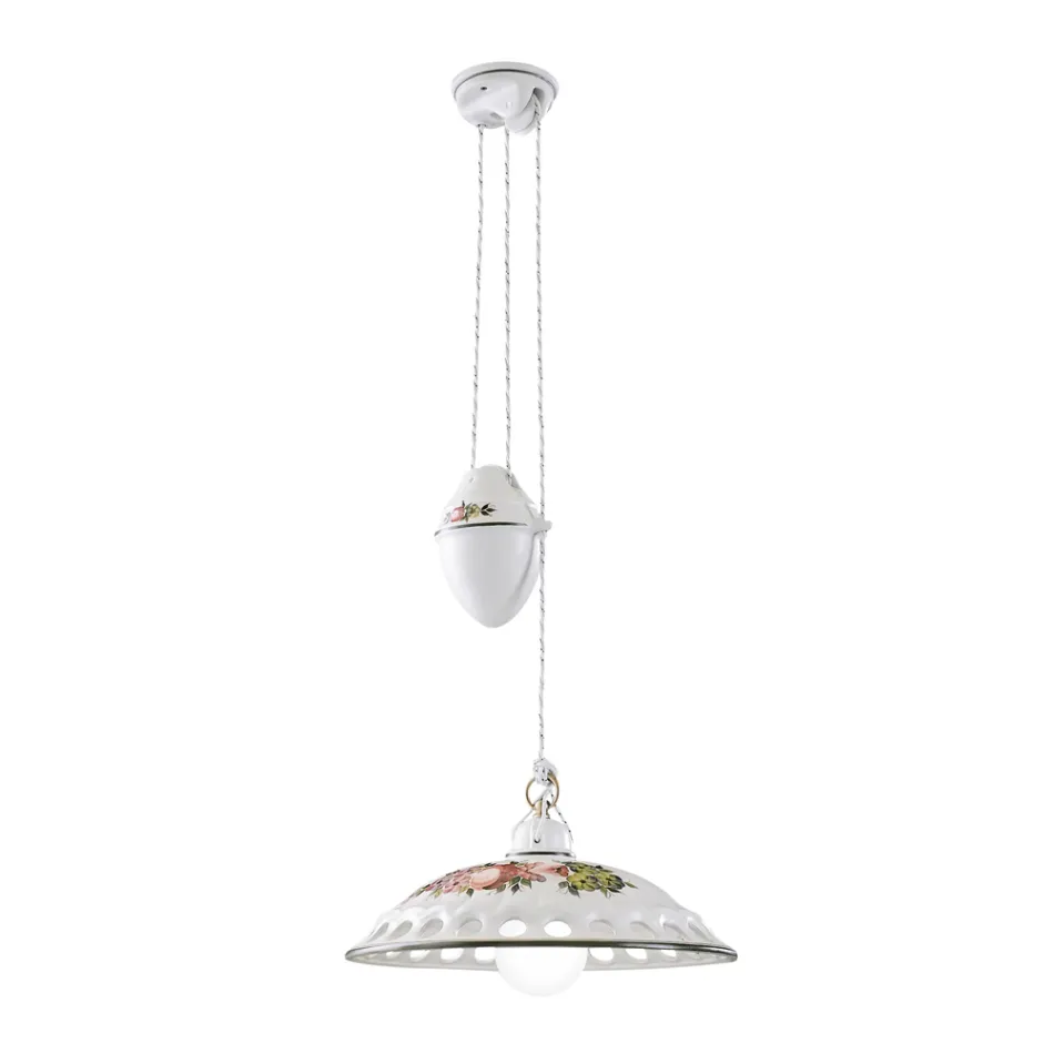 Handgjord keramisk hängande lampa för ups och down med Passanastri - Neapel Viadurini