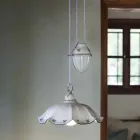 Ups och Down Hänglampa i handdekorerad vågig keramik - Belluno Viadurini