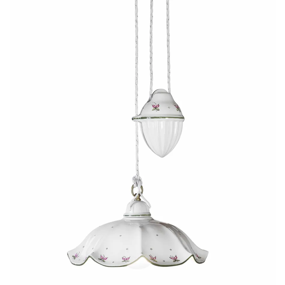 Ups and Down Hänglampa i handdekorerad vågig keramik - Belluno Viadurini