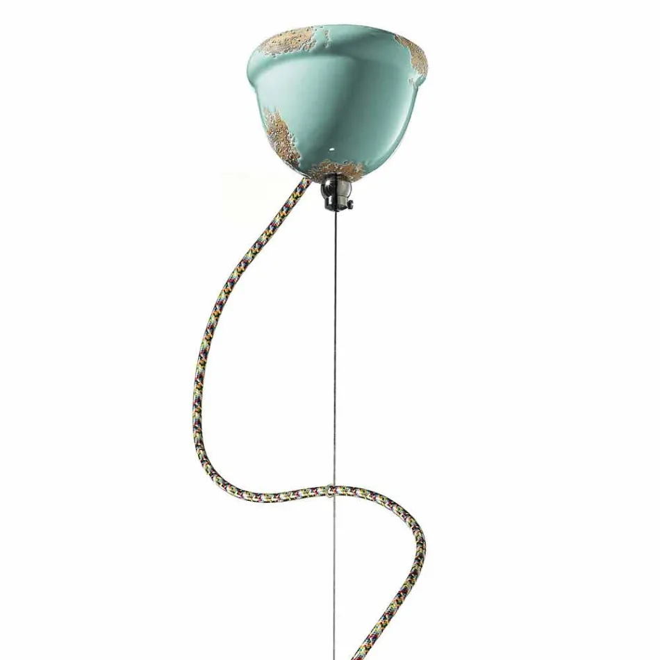 retrostil handgjorda taklampa Ferroluce Viadurini