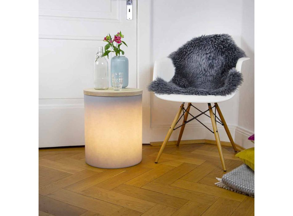 Bordslampa för utomhus- eller inomhusdesign med LED, Solar eller E27 - Tamburostar Viadurini