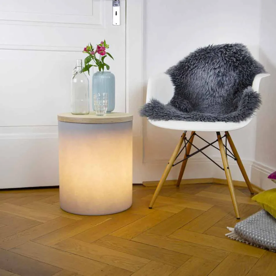 Bordslampa för utomhus- eller inomhusdesign med LED, Solar eller E27 - Tamburostar Viadurini