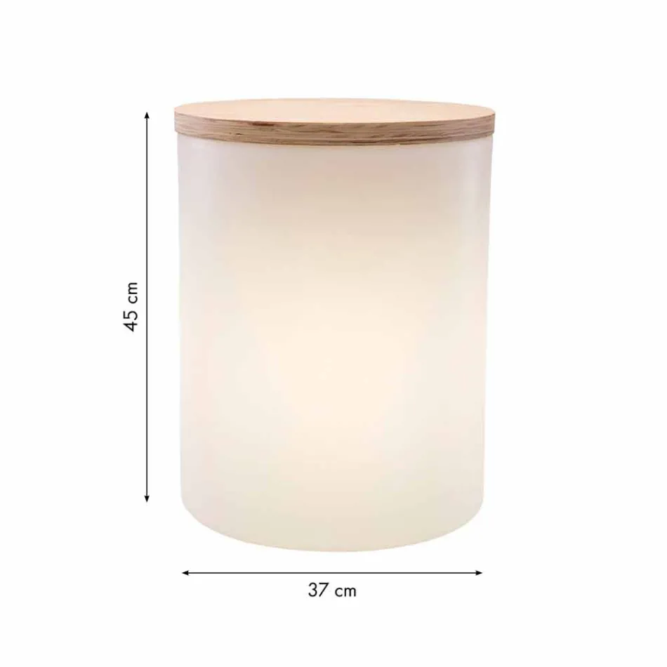 Bordslampa för utomhus- eller inomhusdesign med LED, Solar eller E27 - Tamburostar Viadurini