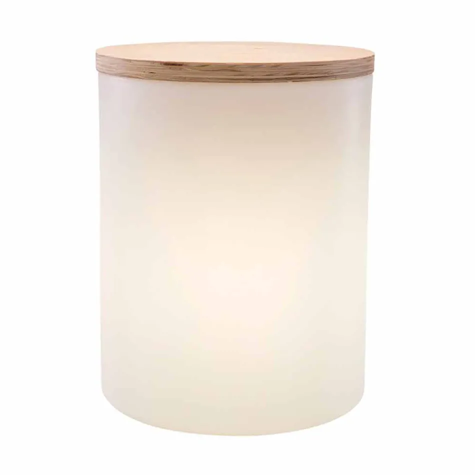 Bordslampa för utomhus- eller inomhusdesign med LED, Solar eller E27 - Tamburostar Viadurini