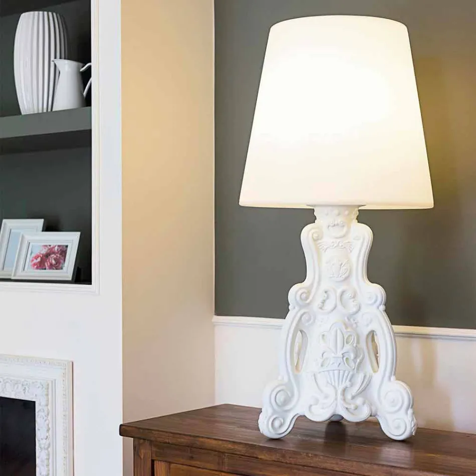 Färgad bordslampa Slide Lady of Love modern design gjord i Italien Viadurini