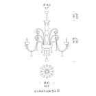 Artisan 12 Lights ljuskrona i venetianskt glas och metall - florentinsk Viadurini