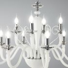 Klassisk ljuskrona med 12 ljus i handgjort glas och kristall - Mariangela Viadurini