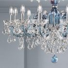 18 ljus ljuskrona i venetianskt glas och metall klassisk - florentinsk stil Viadurini
