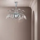 Ljuskrona 21 lampor i handgjorda Venedigglas och metall - Jason Viadurini