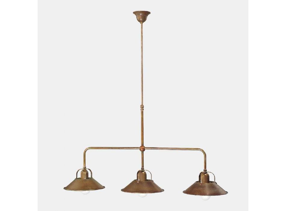 3 ljuskrona i mässing Vintage Design tillverkad i Italien - Cascina av Il Fanale Viadurini