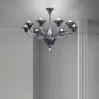 Venetiansk glaskrona 8 lampor tillverkade i Italien - Ismail Viadurini