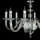 Chandelier 8 desgin lampor glas med Cristallo Ivy dekorationer Viadurini