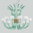 Ljuskrona för hantverkare med 12 lampor från Venedig, tillverkad i Italien - Antonietta Viadurini