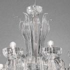 12 ljus handgjord ljuskrona i venetiansk glas, tillverkad i Italien - Regina Viadurini