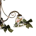 Handgjord keramik 3 eller 5 ljus ljuskrona med Passanastri - Neapel Viadurini