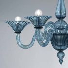 5 Lights Artisan Glass Ljuskrona från Venedig, tillverkad i Italien - Margherita Viadurini