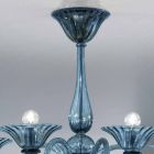 5 Lights Artisan Glass Ljuskrona från Venedig, tillverkad i Italien - Margherita Viadurini